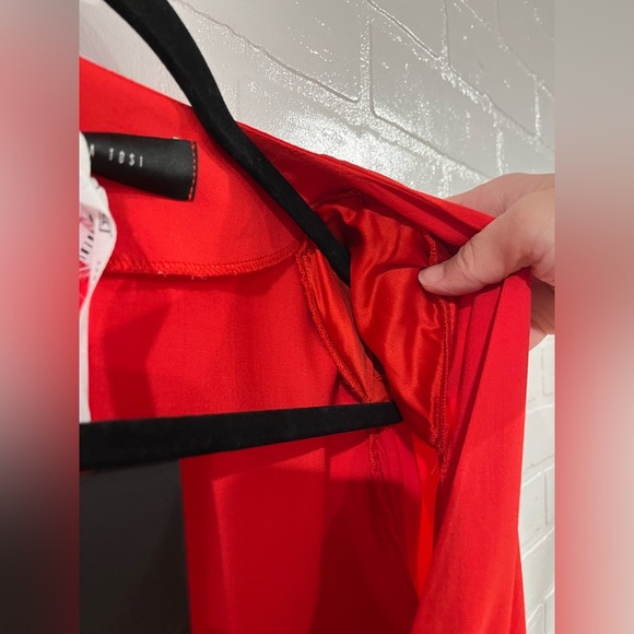 NEW Federica Tosi Poppy Red Wrap Midi Dress | New Federica Tosi Dress - Picture 7 of 10